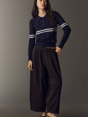 Maeve Black Wide-Leg Elastic-Waist Pants from Anthropologie